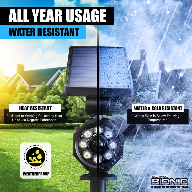 Bell Howell Bell+Howell Bionic Spotlight Motion Solar Spot Lights Outdoor Waterproof, Landscape Light, Outdoor Solar Yard Lighting Weather Resistant, Super Bright LED Lights, for Garden, Lawn As Seen On TV - Image 4